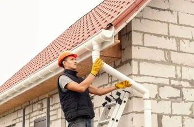Pose et remplacement de gouttières au Bignon